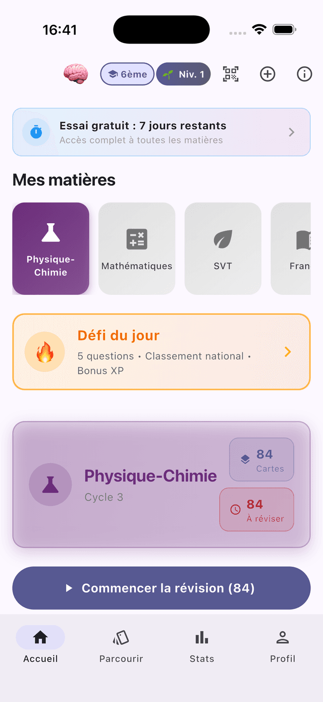 Rémanence - Application de révision
